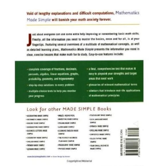 Mathematics Made Simple:6th Edition Paperback - Picture 3 of 3